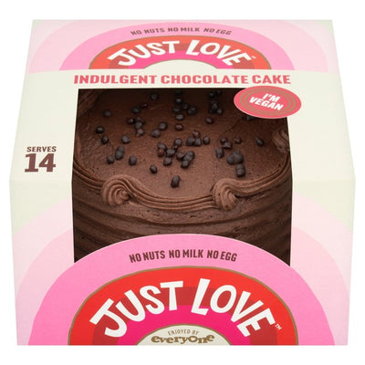 Just Love Food Indulgent Chocolate Cake Serves 14 Vegan Chocolate Cake 1.075kg
