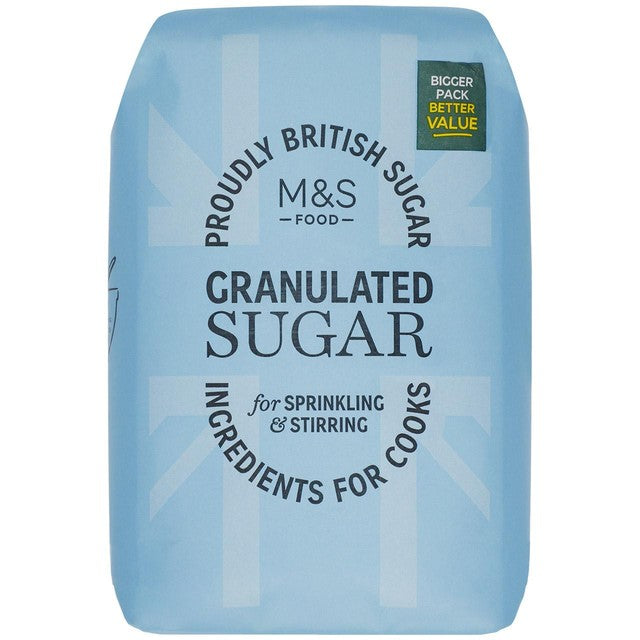M&S granulated sugar 2kg, imported from the UK