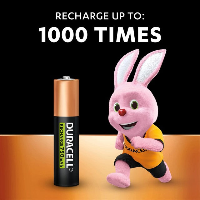 Duracell AAA rechargeable batteries 4 pack - British product