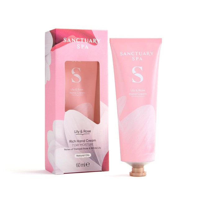 Sanctuary Spa Lily and Rose Natural Oils Hand Cream 60ml (British brand)