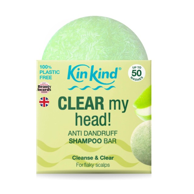 KinKind Clear My Head anti dandruff shampoo bar 50g, UK version