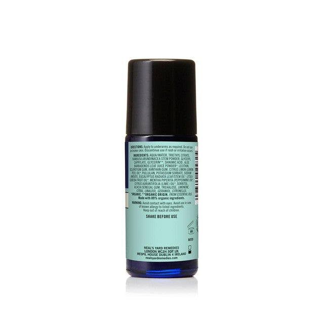 Neal's Yard Remedies peppermint and lime roll-on deodorant 50ml, imported from the UK