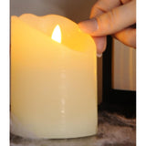 Festive LED White & Cream Candle 10cm, UK version