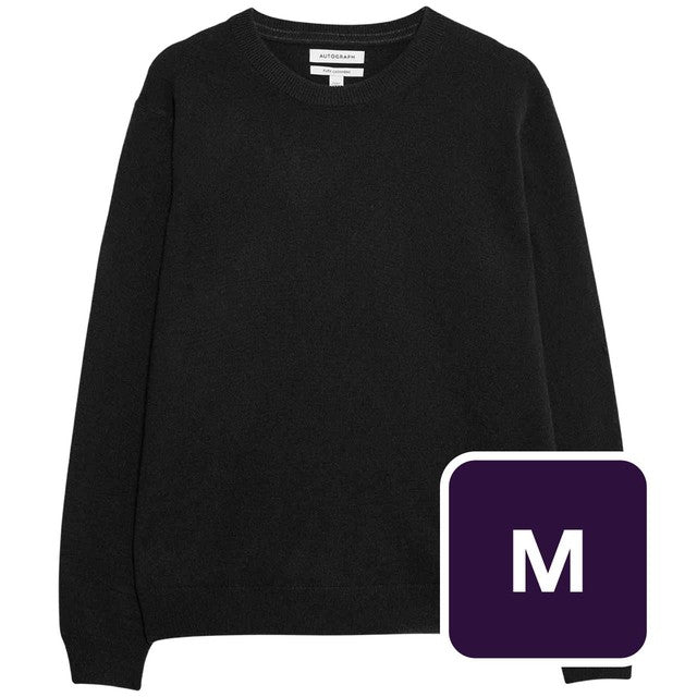 M&S cashmere jumper black M - British product