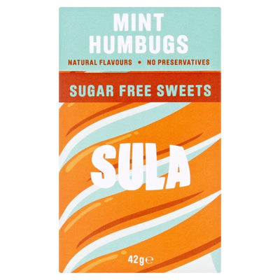 Sula Mint Humbugs Sukkerfrie Mynt Smaksatte Godteri 42g