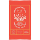 M&S dark chocolate chunks 100g, imported from the UK