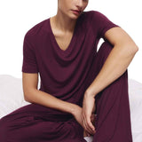 M&S Pyjama Set Dark Magenta S, imported from the UK