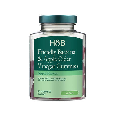 Holland & Barrett Apple Cider Vinegar & Friendly Bacteria Gummies Probiotic Supplement 30 Count