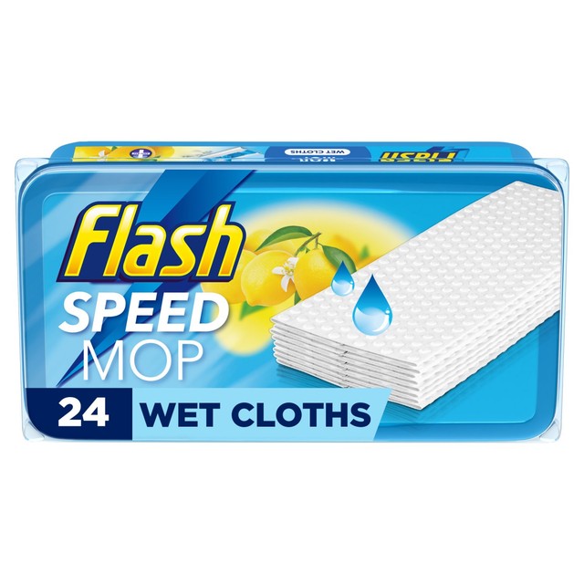 Flash Speed Mop wet cloth refills crisp lemon 24 pack - British product