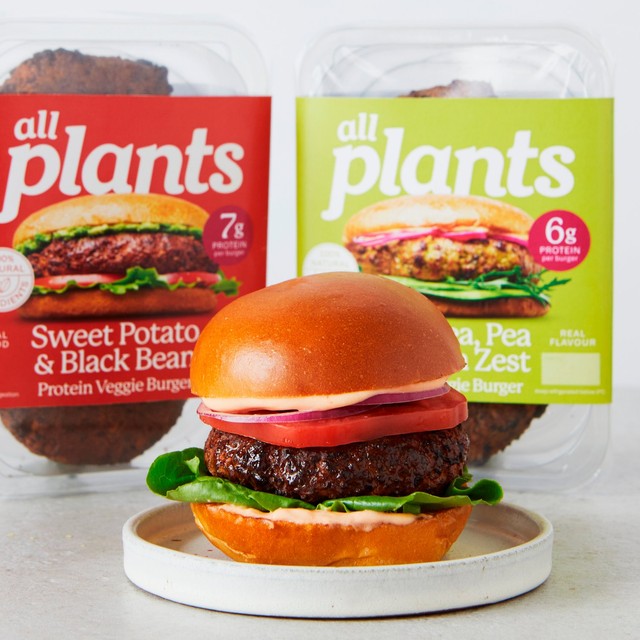 all plants Chickpea, Pea & Lemon Zest Veggie Burger 360g - British product