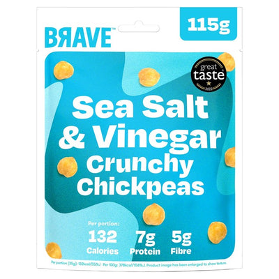 Brave Roasted Chickpeas Salt & Vinegar Pulse Snack 115g