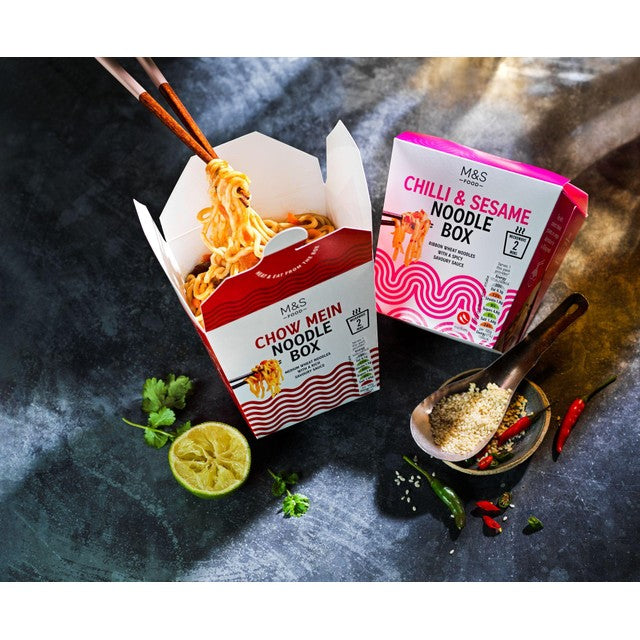 M&S chow mein noodle box 300g, imported from the UK