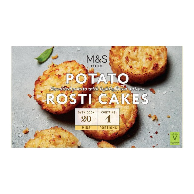 M&S potato rosti cakes 300g, imported from the UK