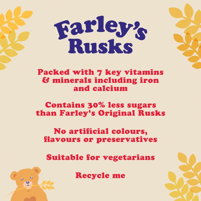 Heinz Farley's Reduced Sugar Rusks 9 pack 150g, UK version
