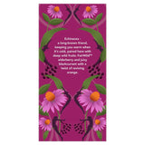 Pukka Herbs Elderberry and Echinacea fruit tea 20 compostable tea bags, imported from the UK
