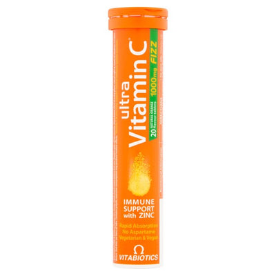 Vitabiotics Ultra Vitamin C Fizz Vitamin C & Zinc Effervescent Tablets 20 per pack