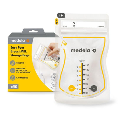 Disposable Leakproof Breast Milk Storage Bags 50 Pack 210ml