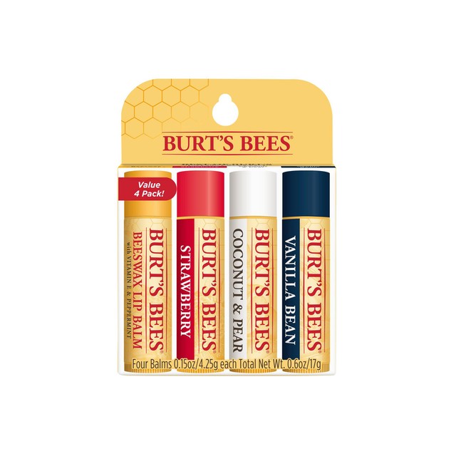 Burt's Bees lip balm multipack 4x4.25g, UK version