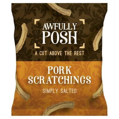 Awfully Posh Traditional Pork Scratchings Snack 40g