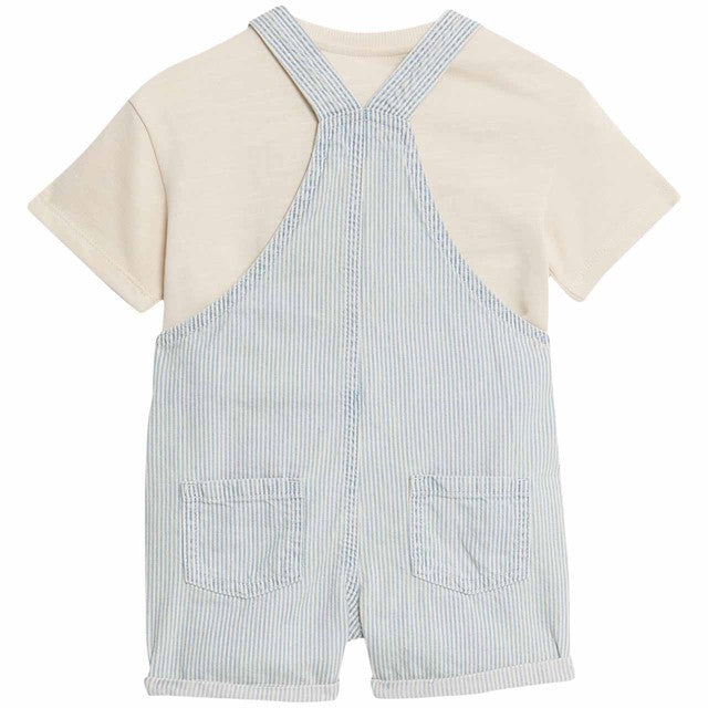 M&S boys bibshort set Blue Mix 6-9 months, imported from the UK