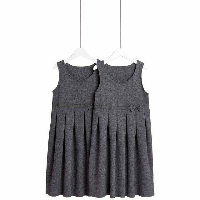 M&S girls pinafores grey 7-8 years, imported from the UK