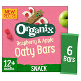 Organix Soft Oaty Bars Raspberry & Apple 6 x 23g, imported from the UK