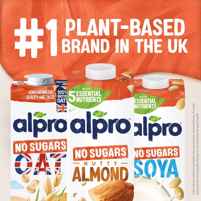 Alpro Almond No Sugar Dairy-Free Drink 1L - British product
