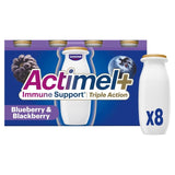 Actimel Triple Action blackberry and blueberry yoghurt drink 8 x 100g - British product