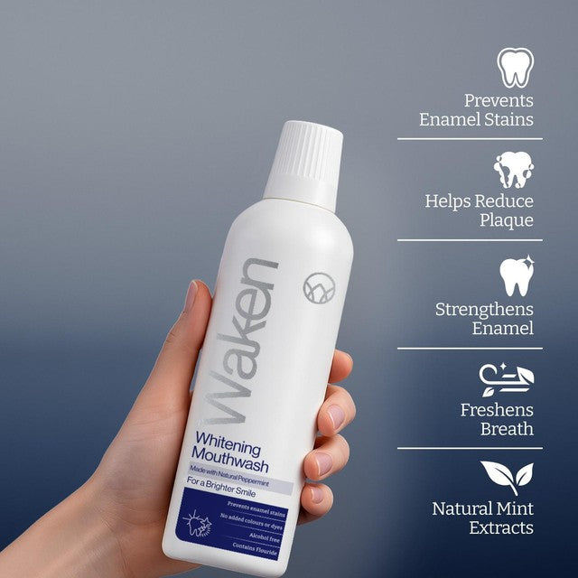 Waken whitening peppermint mouthwash 500ml (British brand)