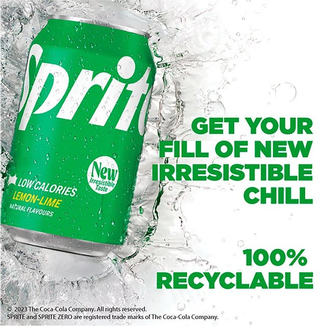 Sprite lemon-lime soft drink 24 x 330ml (British brand)