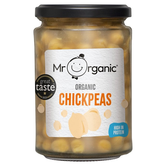 Mr Organic chickpeas 350g, imported from the UK