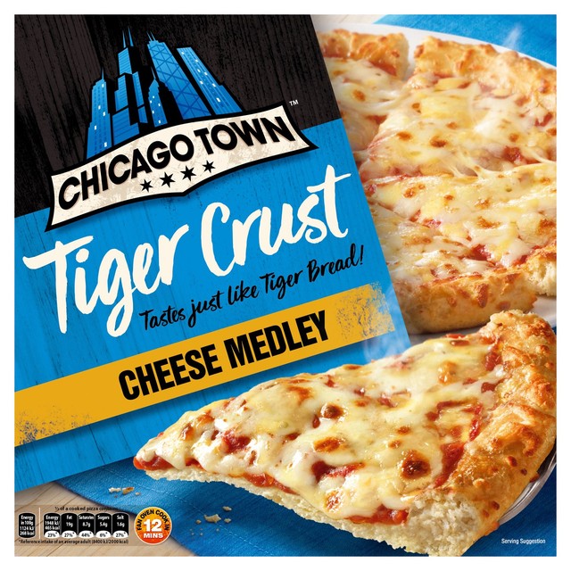 Chicago Town Tiger Crust Cheese Medley Pizza 305g - British product