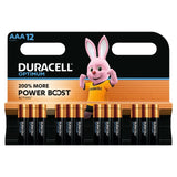 Duracell Optimum AAA batteries 12 pack - British product