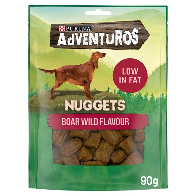 Adventuros Wild Boar Nuggets dog treats 90g - British product