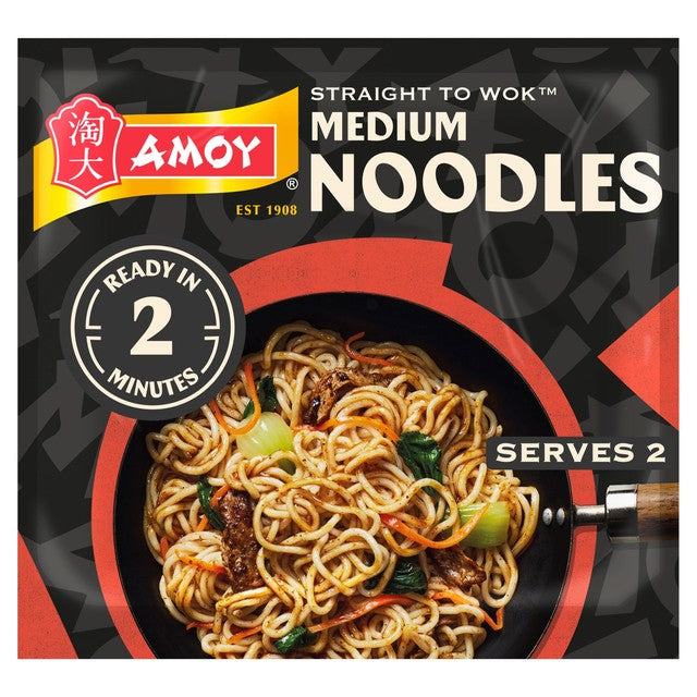 Amoy Straight to Wok Medium Noodles 300g - British product