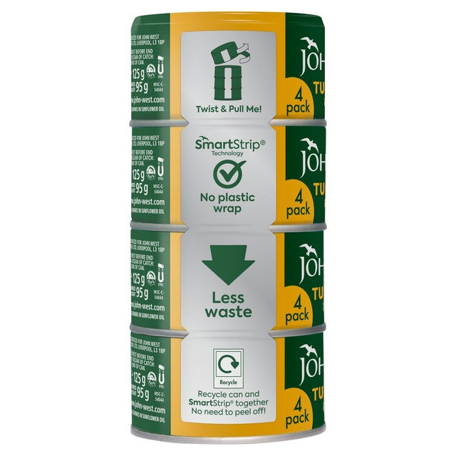 John West tuna chunks in sunflower oil 4 x 125g, UK version