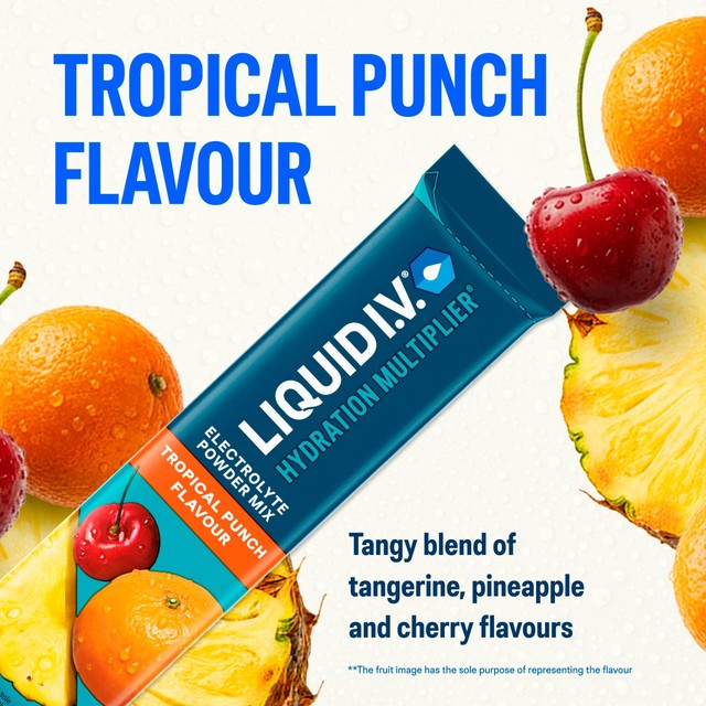 Unilever Liquid I.V. tropical punch electrolyte mix 6 sachets, UK version