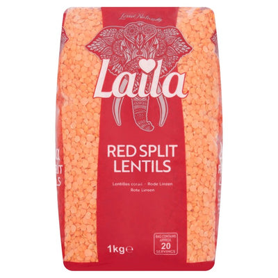 Laila Red Split Lentils Dry Lentils 1kg