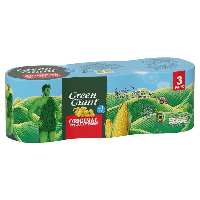 Green Giant Original Sweetcorn canned sweetcorn 3 x 340g, UK version