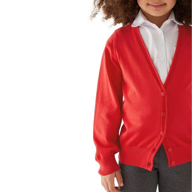 M&S cotton cardigan 2 pack red 5-6 years, imported from the UK