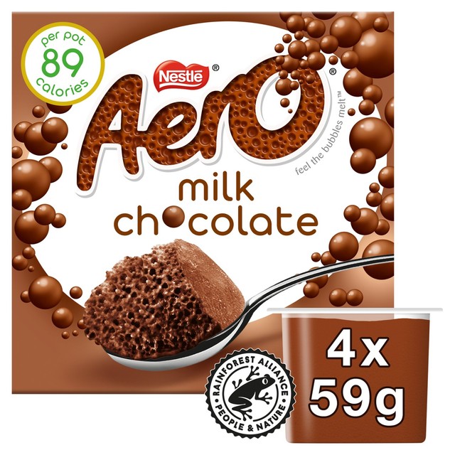 Aero milk chocolate mousse 4 x 59g - British product