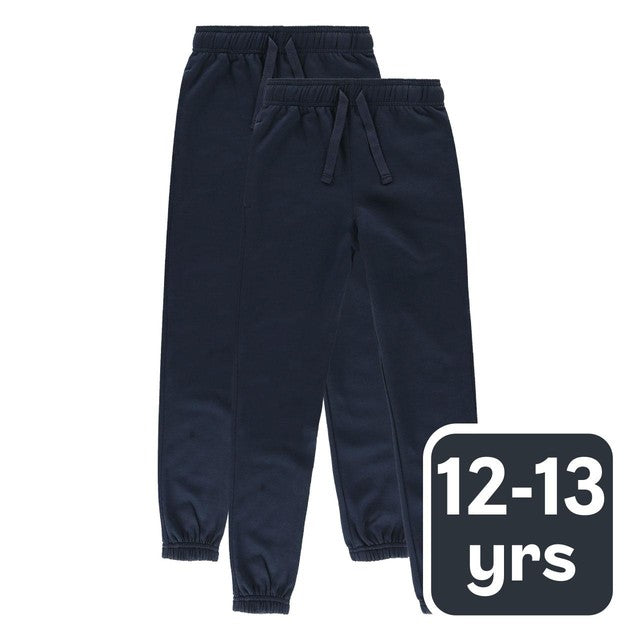 M&S kids cotton-rich joggers navy 12-13 years, imported from the UK