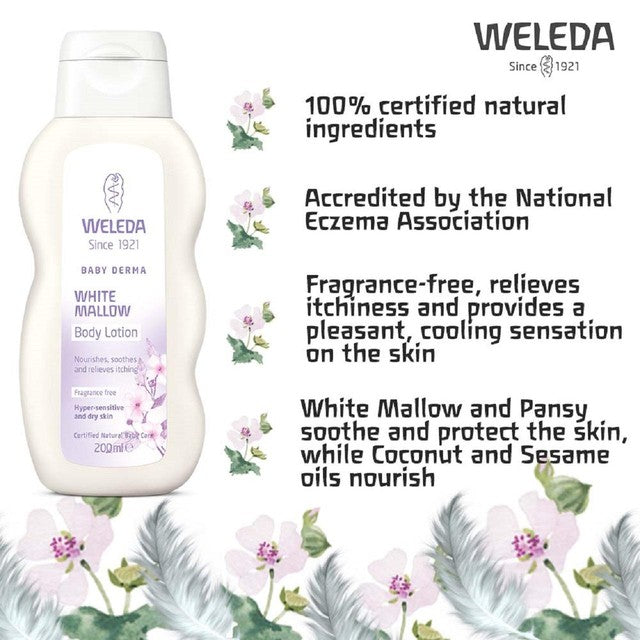Weleda Baby White Mallow Body Lotion 200ml (British brand)