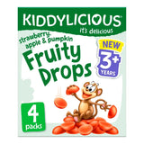 Kiddylicious strawberry apple pumpkin fruity drops 4x16g, UK version
