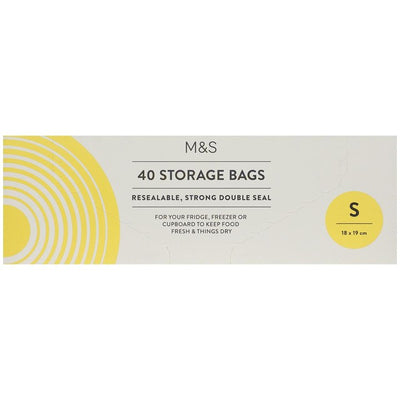 M&S 40 Small Resealable Food Storage Bags
