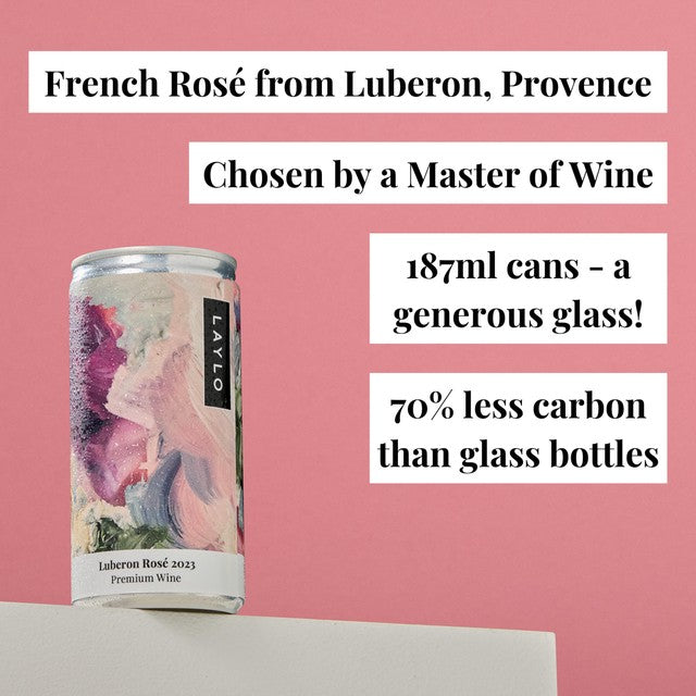 Laylo Luberon Rose rosé wine 187ml can, UK version