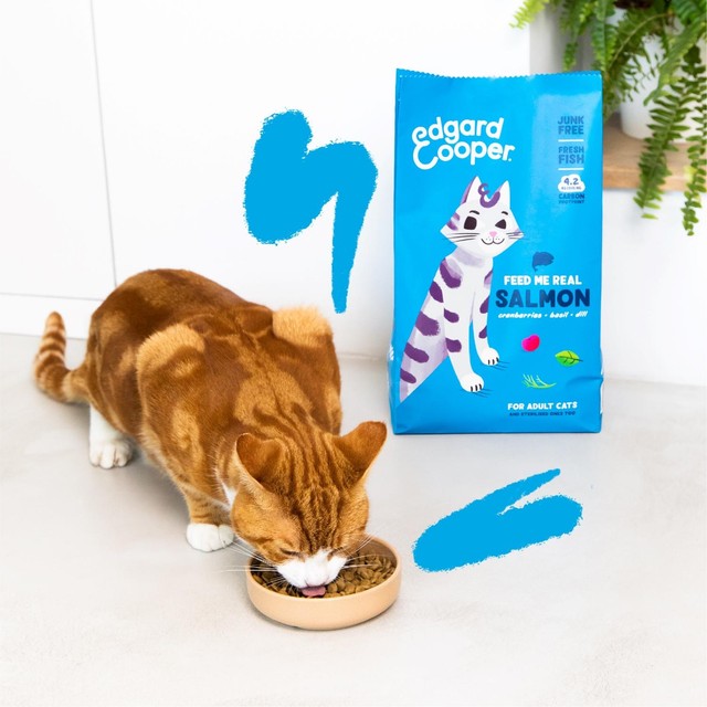 Edgard & Cooper Adult Salmon dry cat food 4kg - British product