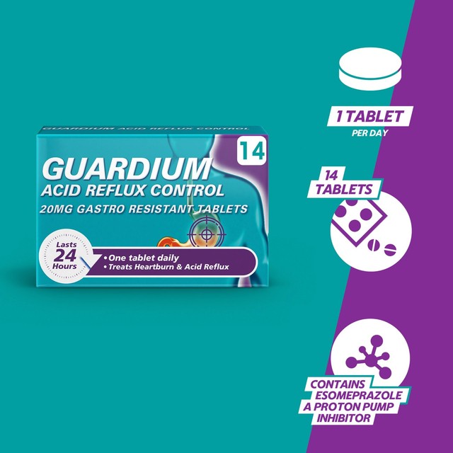 Guardium acid reflux control tablets 14 tablets, UK version