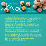 Moi by Mademoiselle Desserts cocoa hazelnut filled mini beignets, imported from the UK