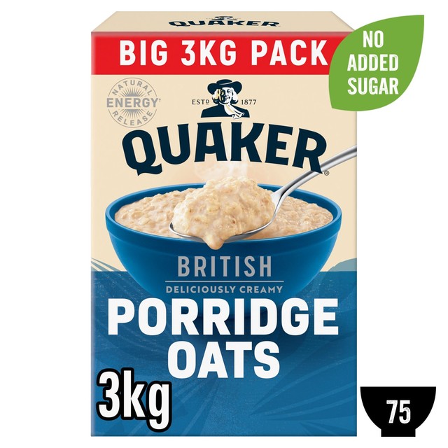 Quaker porridge oats 3kg imported from the UK
